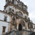 Exterior of Alcobaça Monastery's baroque facade (the largest church in Portugal), though the interior is Gothic.