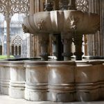 Also in Batalha Monastery, the beautiful stone lavabo, for ritual washing before meals, with two basins and various fountains. Lovely, and still operating.