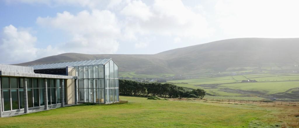 The exterior of The Great Blasket Centre in the far west of Ireland's Dingle Peninsula.