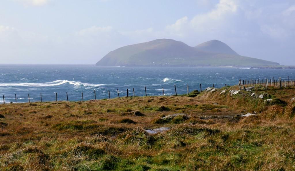 Great Blasket Island from the shore. The waves really roar and crash!