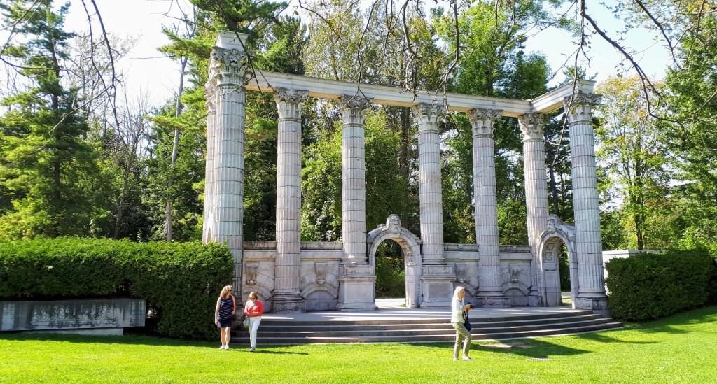 Greek Theatre, made of marble columns and arches salvaged from the Bank of Toronto Building (1914-1965)