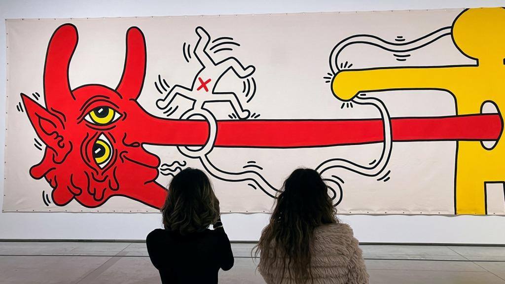 Keith Haring, Untitled, acrylic on canvas, 1987, The Keith Haring Foundation.