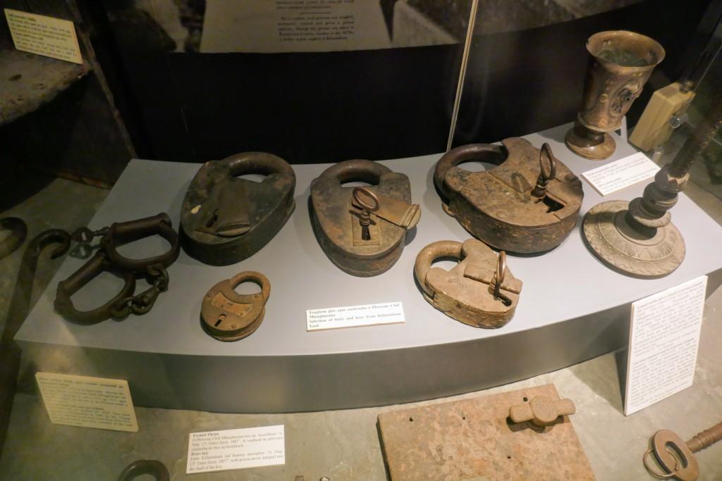 A selection of locks and keys from Kilmainham Gaol in the museum.