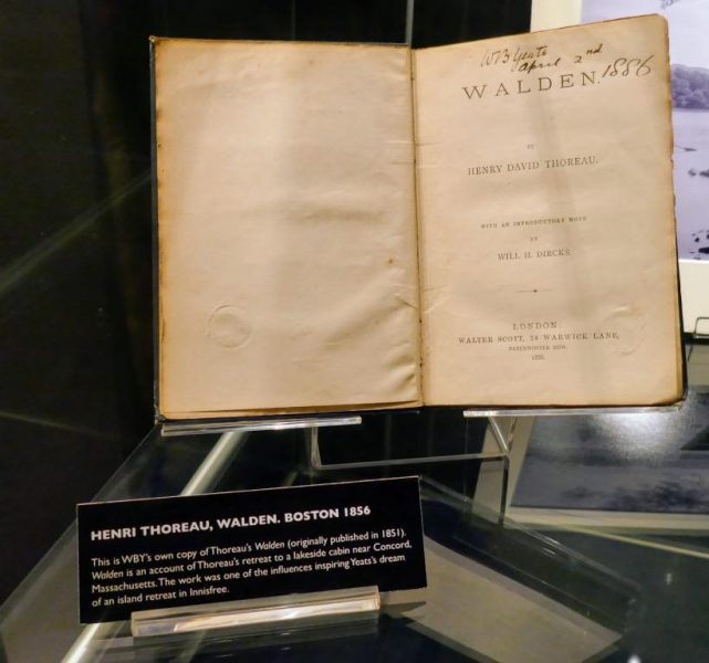 A copy of Henri Thoreau's Walden, belonging to William Butler Yeats. (Writing in books in not necessarily a bad thing.)