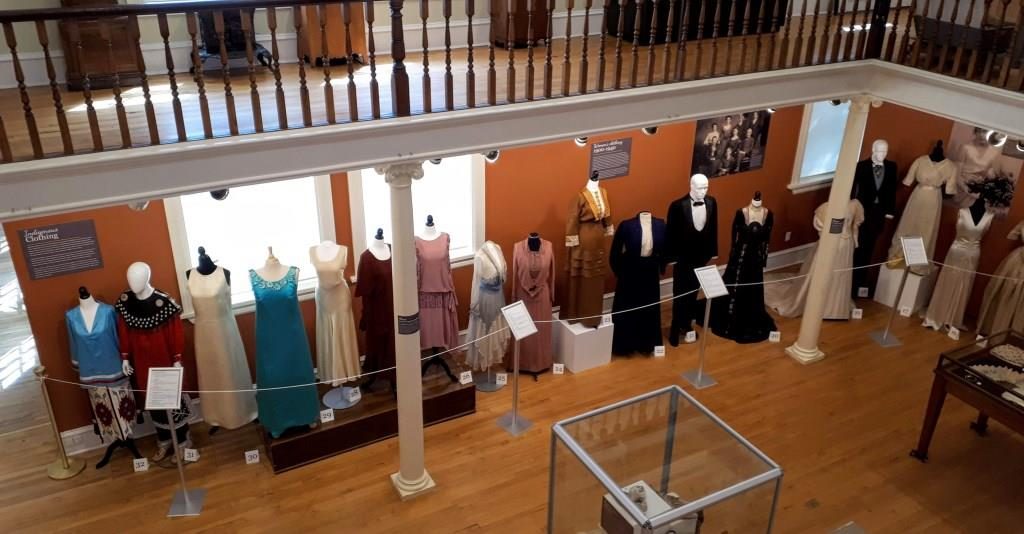 The current temporary exhibition is "From Head to Toe," featuring original clothing from the late 18th to the mid 20th centuries.