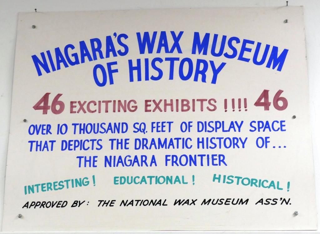 Niagara Wax Museum of History sign