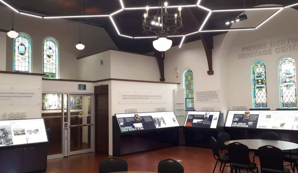 New Canadian history exhibit inside the Pierre Burton Heritage Centre