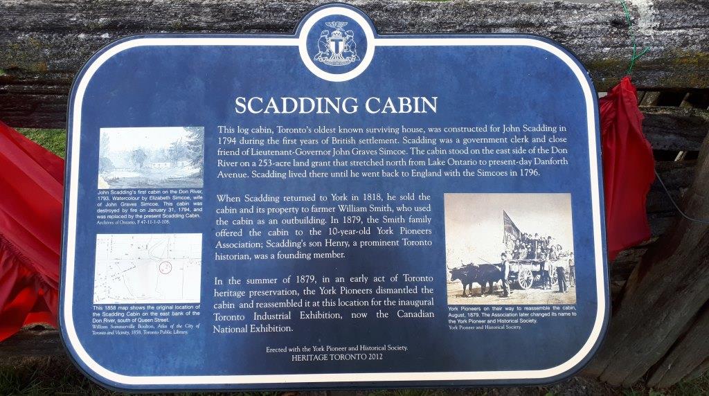Scadding Cabin Plaque