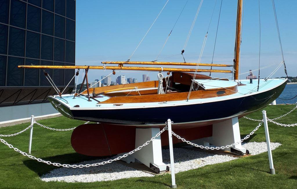 JFK's sailboat Victura, outside the museum.