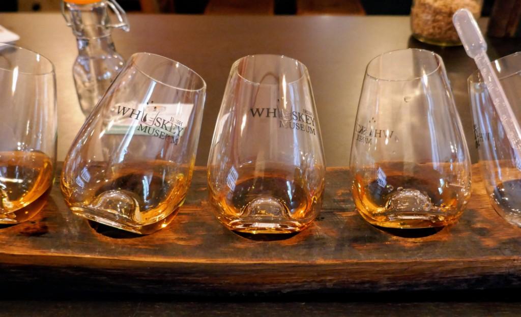 An interactive tasting of four varieties of Irish whiskey. We were encouraged to blend our own in the fifth glass.